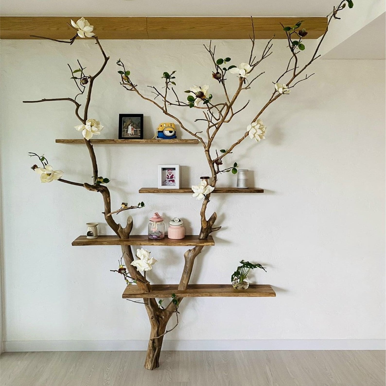 Tree branch shelf floating